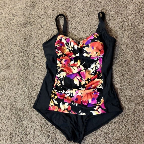 Tropical Escape Swimsuit Womens 12 Used Floral One Piece - Picture 4 of 16